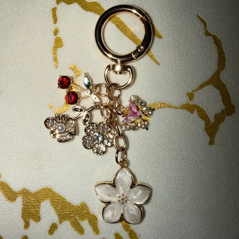 Floral Charm Keychain